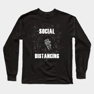 Social Distancing Quarantine Covid19 Coronavirus Astronaut Long Sleeve T-Shirt